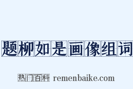 题柳如是画像组词是什么意思的图片